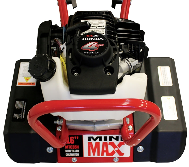 maxim MTC35H Tiller and Cultivator, Gas, 35 cc Engine Displacement, Honda GX35 Engine, 16 in Max Tilling W