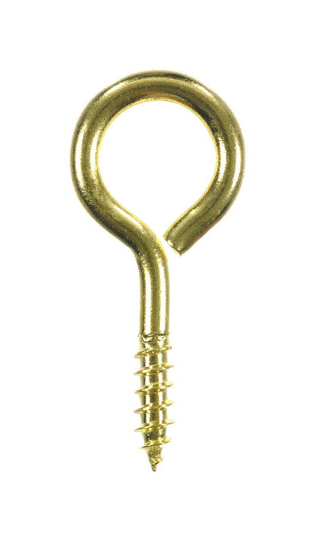 Ace 5/32 in. D X 1-7/16 in. L Polished Brass Screw Eye 30 lb. cap. 3 pk, Pack of 5
