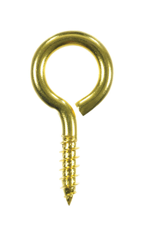 Ace 3/16 in. D X 1-5/8 in. L Polished Brass Screw Eye 45 lb. cap. 3 pk, Pack of 5