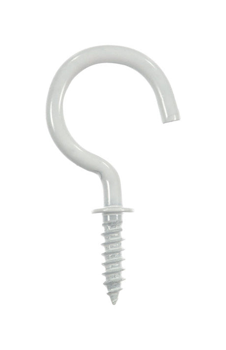 Ace Small White Steel 1.3125 in. L Cup Hook 15 lb 75 pk