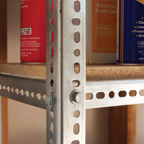 SteelWorks 0.74 in. X 1-1/2 in. W X 36 in. L Steel Slotted Angle, Pack of 5