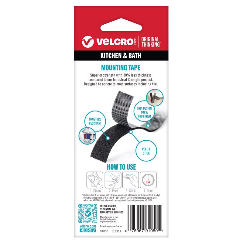 VELCRO Brand Medium Nylon Hook and Loop Fastener 3 ft. L 1 pk