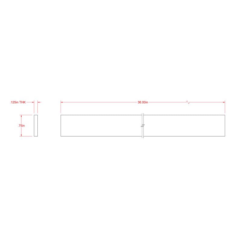 SteelWorks 0.125 in. X 0.75 in. W X 3 ft. L Weldable Aluminum Flat Bar 1 pk, Pack of 5