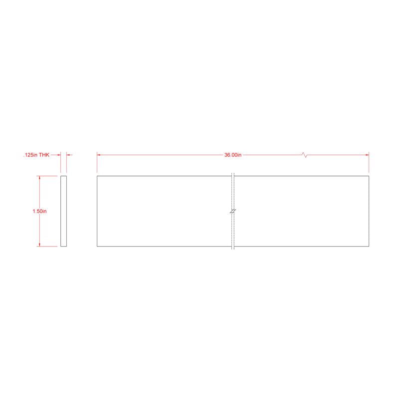 SteelWorks 0.125 in. X 1.5 in. W X 3 ft. L Weldable Aluminum Flat Bar 1 pk, Pack of 5