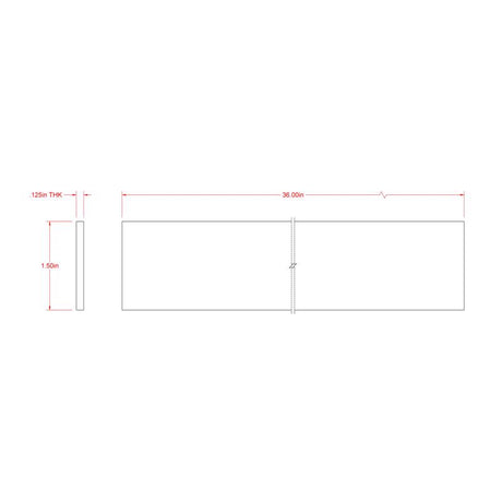 SteelWorks 0.125 in. X 1.5 in. W X 3 ft. L Weldable Aluminum Flat Bar 1 pk, Pack of 5