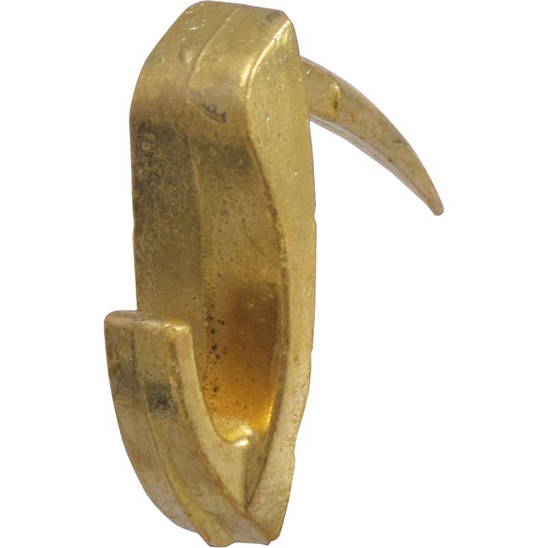 HILLMAN WallBiter Brass-Plated Silver Small Picture Hook 45 lb 4 pk, Pack of 10