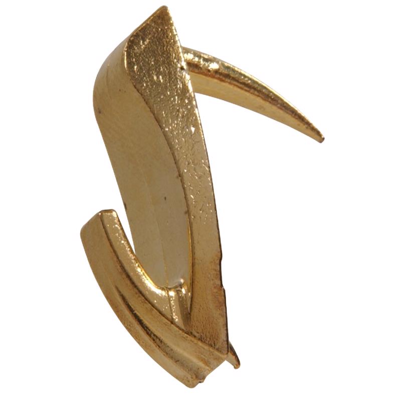 HILLMAN WallBiter Brass-Plated Silver Light Duty Picture Hook Kit 30 lb 5 pk, Pack of 5