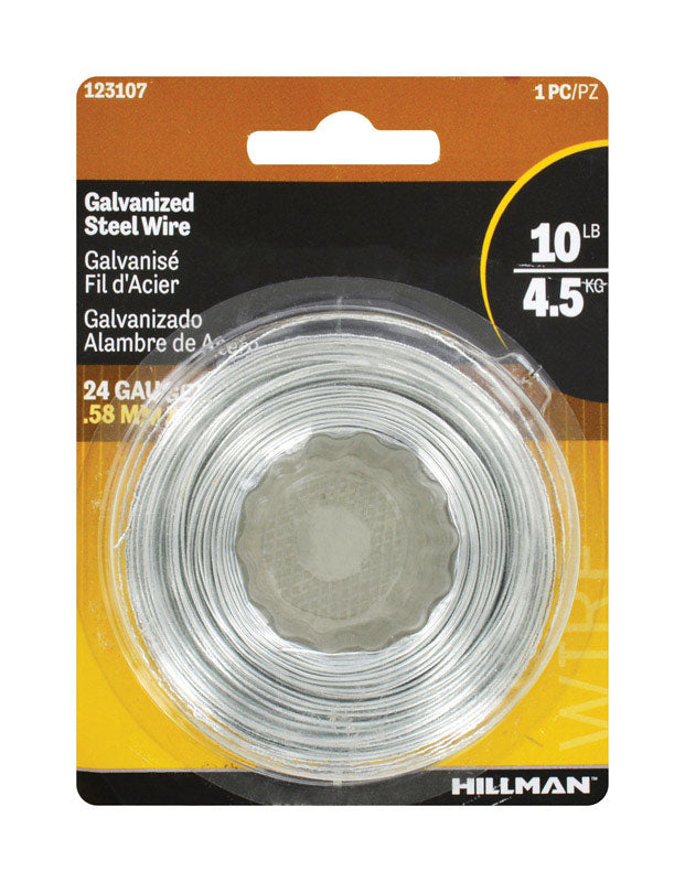 HILLMAN 250 ft. L Galvanized Steel 24 Ga. Wire, Pack of 6