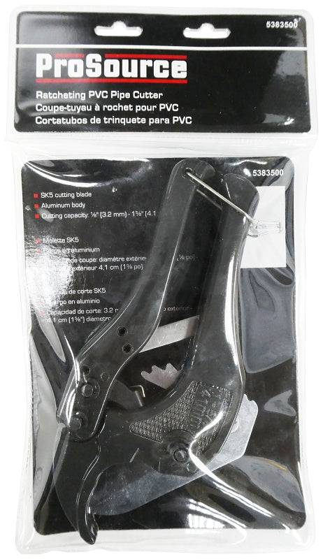 ProSource T002-3L PVC Pipe Cutter, 1-5/8 in Max Pipe/Tube Dia, 1/8 in Mini Pipe/Tube Dia, Steel Blade