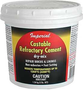 Imperial KK0062 Refractory Cement, Solid, Light Brown, 12 lb Tub, Pack of 2