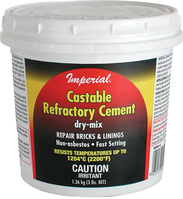 Imperial KK0062 Refractory Cement, Solid, Light Brown, 12 lb Tub, Pack of 2