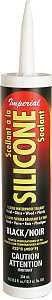 Imperial KK0202 Silicone Sealant, Paste, Black, 10.3 oz Cartridge