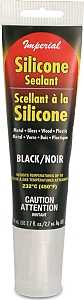 Imperial KK0309 Silicone Sealant, Paste, Black, 2.7 oz Tube