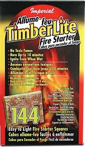 Imperial KK0313 Fire Starter Square Carton, 10 min Starter Burn Time, Pack of 8
