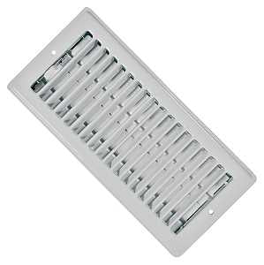Imperial RG0133 Register, 10 in L, 4 in W, Steel, White
