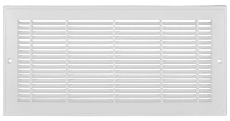 Imperial RG3012 Sidewall Grille, 19-1/4 in L, 7-1/4 in W, Polystyrene, White, Pack of 10
