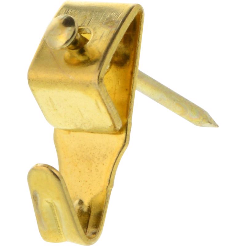 HILLMAN Brass-Plated Gold Professional Picture Hanger 10 lb 5 pk, Pack of 10