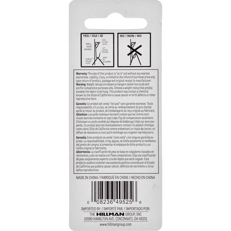 HILLMAN Brass-Plated Gold Professional Picture Hanger 10 lb 5 pk, Pack of 10