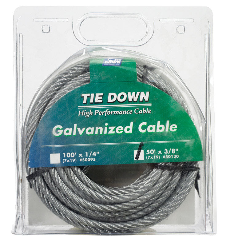 Tie Down Engineering Galvanized Steel 3/8 in. D X 50 ft. L Aircraft Cable