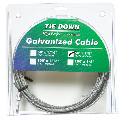 Tie Down Engineering Galvanized Steel 1/8 in. D X 50 ft. L Aircraft Cable