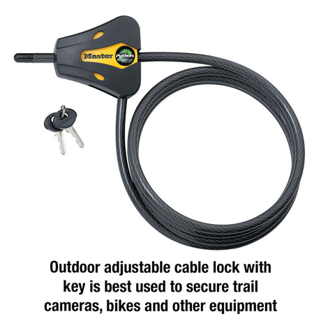 Master Lock Python 5/16 in. D X 72 in. L Vinyl Coated Steel Adjustable Locking Cable