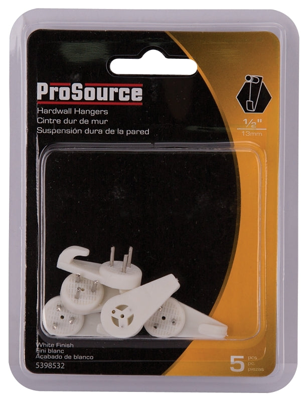 ProSource PH-121121-PS Picture Hanger, 15 lb, Plastic, White, White, Nail-In Mounting