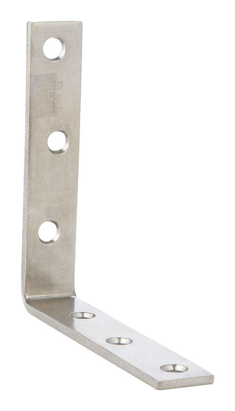 Ace 5 in. H X .875 in. W X 5 in. D Stainless Steel Inside L Corner Brace