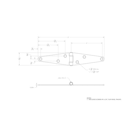 Ace 4 in. L Stainless Steel Heavy Duty Strap Hinge 1 pk