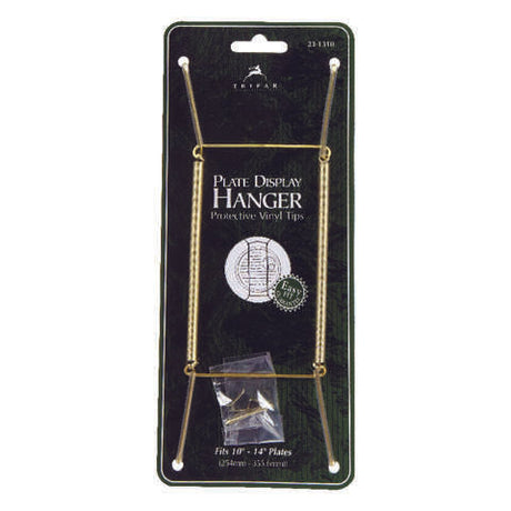 Tripar 10 to 14 in. Brass Plate Hanger 1 pk