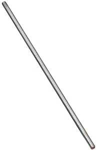 National Hardware N179-325 Threaded Rod, 5/16-18 Thread, 12 in L, A Grade, Steel, Zinc, UNC Thread