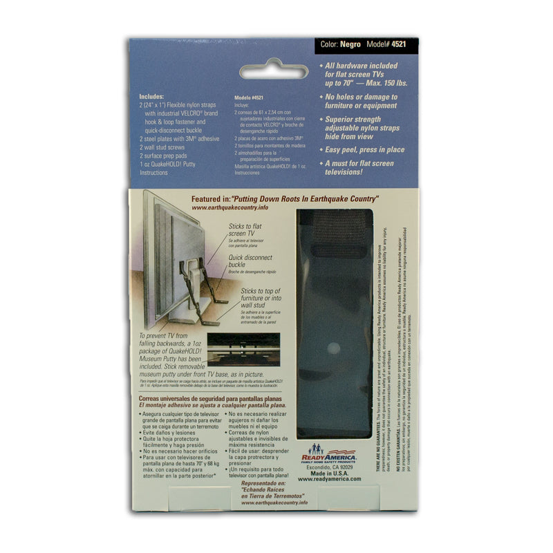 Ready America Ready America 10 in to 70 in. 150 lb. cap. Tiltable Flat Screen Safety Strap