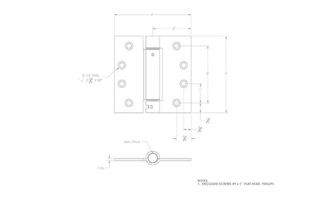 Ace 4 in. L Tuscan Bronze Self Closing Hinge 1 pk
