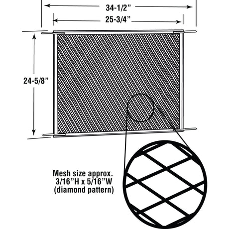 Prime-Line 24 in. L Bronze Aluminum Screen Door Grille 1 pc