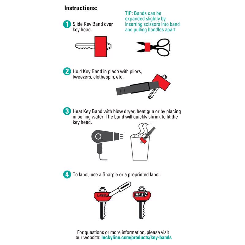 Lucky Line Plastic Assorted Key Sleeve