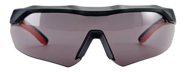 3M 47091-WZ4 Safety Glasses, Gray Lens, Black/Red Frame, Anti-Fog, Anti-Scratch Lens, Wraparound Frame