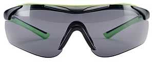 3M 47101-WZ4 Sport-Inspired Safety Glasses, Gray Lens, Green/Neon Black Frame, Anti-Fog, Anti-Scratch Lens