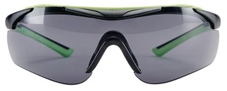 3M 47101-WZ4 Sport-Inspired Safety Glasses, Gray Lens, Green/Neon Black Frame, Anti-Fog, Anti-Scratch Lens