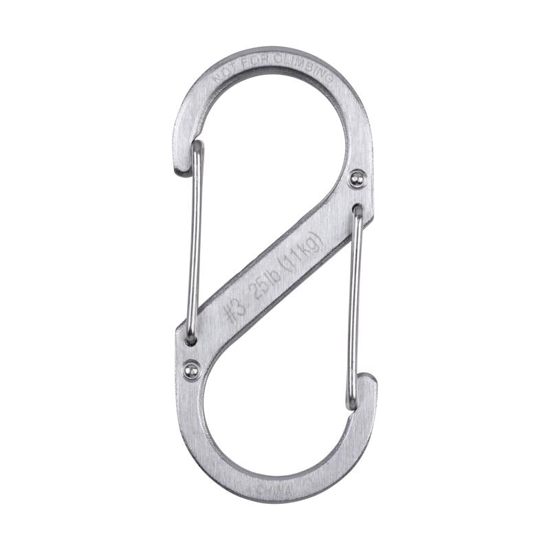 Nite Ize S-Biner 1.8 in. D Stainless Steel Silver Carabiner Key Holder, Pack of 6