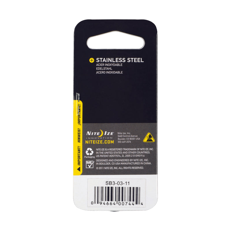 Nite Ize S-Biner 1.8 in. D Stainless Steel Silver Carabiner Key Holder, Pack of 6