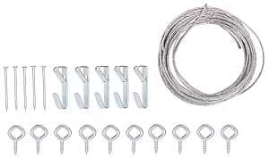 ProSource PH-121127-PS Picture Hanging Kit, 20 lb, Steel, Zinc, Zinc, Nail-In Mounting
