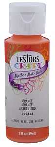 Testors 292424A Acrylic Craft Paint, Matte, Orange, 2 oz, Bottle
