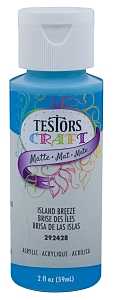 Testors 292428A Acrylic Craft Paint, Matte, Island Breeze, 2 oz, Bottle