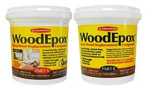 Abatron WE2PKR Wood Restoration System, Paste, Slight Ammonia, Tan/White, 2 pt