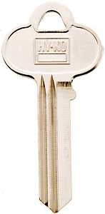 Hy-Ko 11010CO62 Key Blank, Brass, Nickel, For: Corbin Russwin Cabinet, House Locks and Padlocks, CO62 Key Number, Pack of 10