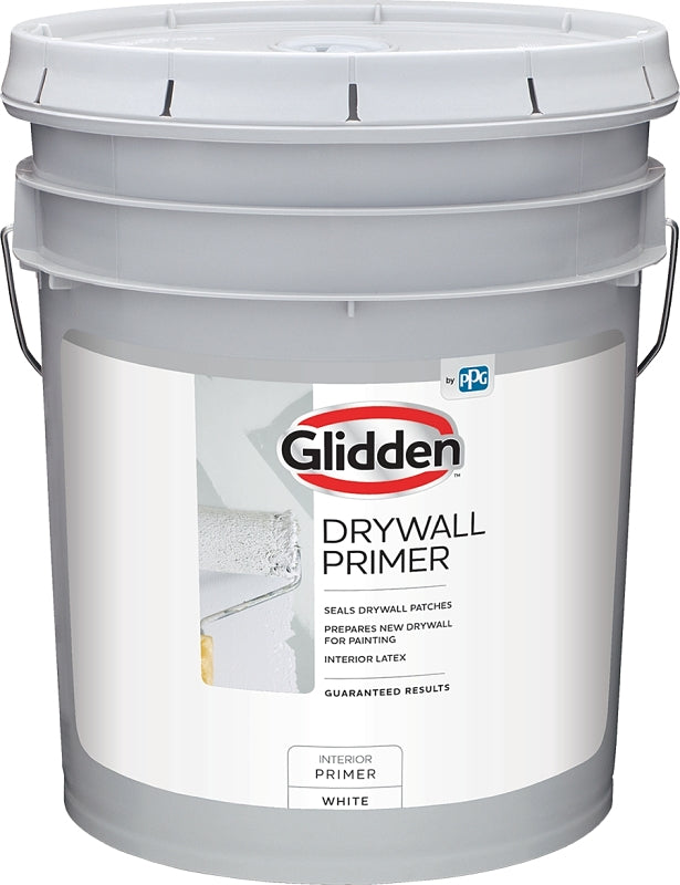 Glidden GLDPIN60WH/05 Interior Drywall Primer, Flat, White, 5 gal, Can