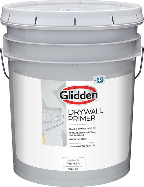 Glidden GLDPIN60WH/05 Interior Drywall Primer, Flat, White, 5 gal, Can