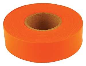 CH Hanson 17022 Flagging Tape, 300 ft L, 1-3/16 in W, Orange, Polyethylene