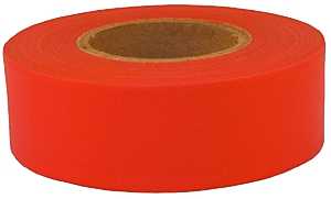 CH Hanson Sub-Zero Series 17010 Flagging Tape, 150 ft L, 1-3/16 in W, Fluorescent Red, PVC