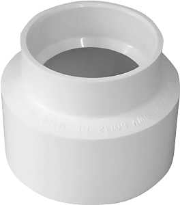 Canplas 414210BC Adapter Coupling, 4 in, Hub, PVC, White