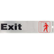 HILLMAN English Silver Exit Decal 2 in. H X 8 in. W, Pack of 6